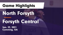 North Forsyth  vs Forsyth Central  Game Highlights - Jan. 29, 2021