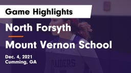 North Forsyth  vs Mount Vernon School Game Highlights - Dec. 4, 2021