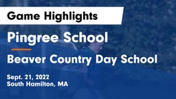 Pingree School vs Beaver Country Day School Game Highlights - Sept. 21, 2022