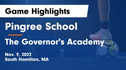 Pingree School vs The Governor's Academy  Game Highlights - Nov. 9, 2022