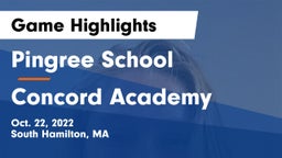 Pingree School vs Concord Academy  Game Highlights - Oct. 22, 2022