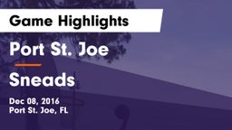 Port St. Joe  vs Sneads  Game Highlights - Dec 08, 2016