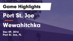 Port St. Joe  vs Wewahitchka Game Highlights - Dec 09, 2016