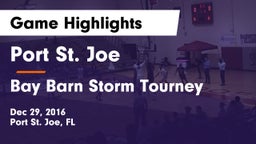 Port St. Joe  vs Bay Barn Storm Tourney Game Highlights - Dec 29, 2016