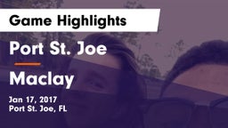 Port St. Joe  vs Maclay  Game Highlights - Jan 17, 2017