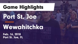 Port St. Joe  vs Wewahitchka Game Highlights - Feb. 16, 2018