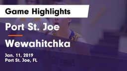 Port St. Joe  vs Wewahitchka Game Highlights - Jan. 11, 2019