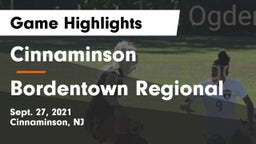 Cinnaminson  vs Bordentown Regional  Game Highlights - Sept. 27, 2021
