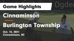 Cinnaminson  vs Burlington Township  Game Highlights - Oct. 15, 2021