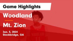 Woodland  vs Mt. Zion  Game Highlights - Jan. 5, 2024