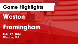Weston  vs Framingham  Game Highlights - Feb. 22, 2024