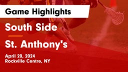 South Side  vs St. Anthony's  Game Highlights - April 20, 2024