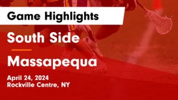 South Side  vs Massapequa  Game Highlights - April 24, 2024