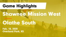 Shawnee Mission West vs Olathe South  Game Highlights - Feb. 18, 2020