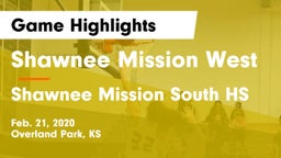 Shawnee Mission West vs Shawnee Mission South HS Game Highlights - Feb. 21, 2020