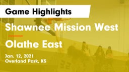 Shawnee Mission West vs Olathe East  Game Highlights - Jan. 12, 2021