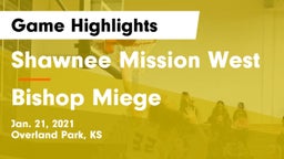 Shawnee Mission West vs Bishop Miege  Game Highlights - Jan. 21, 2021