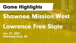 Shawnee Mission West vs Lawrence Free State  Game Highlights - Jan. 27, 2022