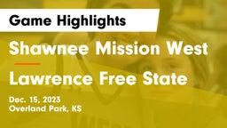 Shawnee Mission West vs Lawrence Free State  Game Highlights - Dec. 15, 2023