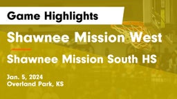 Shawnee Mission West vs Shawnee Mission South HS Game Highlights - Jan. 5, 2024