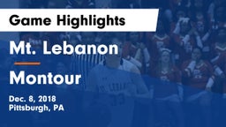 Mt. Lebanon  vs Montour  Game Highlights - Dec. 8, 2018