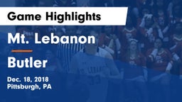 Mt. Lebanon  vs Butler  Game Highlights - Dec. 18, 2018
