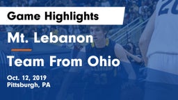 Mt. Lebanon  vs Team From Ohio Game Highlights - Oct. 12, 2019