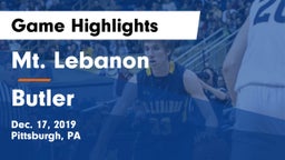 Mt. Lebanon  vs Butler  Game Highlights - Dec. 17, 2019