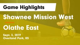 Shawnee Mission West vs Olathe East  Game Highlights - Sept. 3, 2019