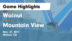 Walnut  vs Mountain View  Game Highlights - Nov. 27, 2017