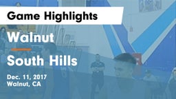 Walnut  vs South Hills  Game Highlights - Dec. 11, 2017