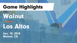 Walnut  vs Los Altos  Game Highlights - Jan. 10, 2018