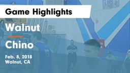 Walnut  vs Chino  Game Highlights - Feb. 8, 2018