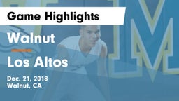 Walnut  vs Los Altos  Game Highlights - Dec. 21, 2018
