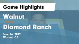 Walnut  vs Diamond Ranch Game Highlights - Jan. 16, 2019