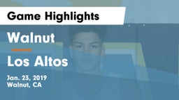 Walnut  vs Los Altos  Game Highlights - Jan. 23, 2019
