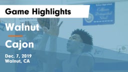 Walnut  vs Cajon  Game Highlights - Dec. 7, 2019