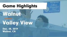 Walnut  vs Valley View  Game Highlights - Dec. 28, 2019