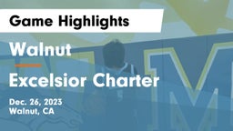 Walnut  vs Excelsior Charter Game Highlights - Dec. 26, 2023