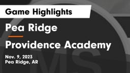 Pea Ridge  vs Providence Academy Game Highlights - Nov. 9, 2023