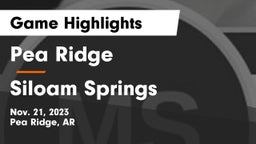 Pea Ridge  vs Siloam Springs  Game Highlights - Nov. 21, 2023