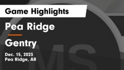 Pea Ridge  vs Gentry  Game Highlights - Dec. 15, 2023