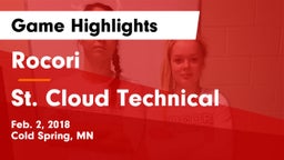 Rocori  vs St. Cloud Technical  Game Highlights - Feb. 2, 2018
