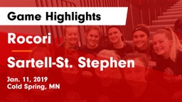 Rocori  vs Sartell-St. Stephen  Game Highlights - Jan. 11, 2019