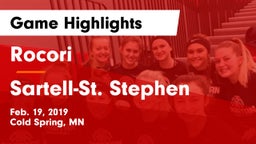 Rocori  vs Sartell-St. Stephen  Game Highlights - Feb. 19, 2019