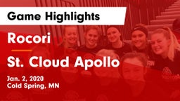 Rocori  vs St. Cloud Apollo  Game Highlights - Jan. 2, 2020