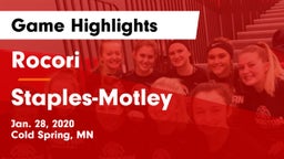 Rocori  vs Staples-Motley  Game Highlights - Jan. 28, 2020