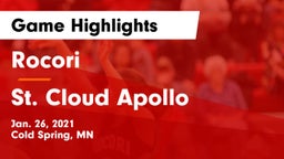 Rocori  vs St. Cloud Apollo  Game Highlights - Jan. 26, 2021