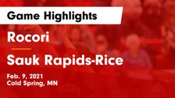 Rocori  vs Sauk Rapids-Rice  Game Highlights - Feb. 9, 2021