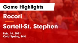 Rocori  vs Sartell-St. Stephen  Game Highlights - Feb. 16, 2021